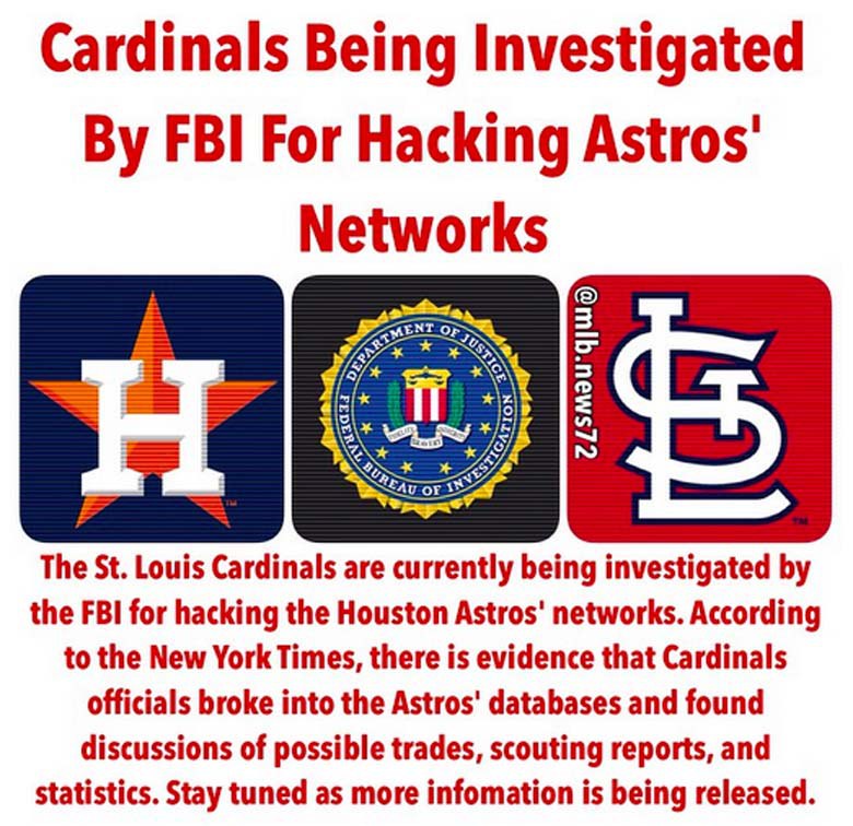 Cardinals Investigated for Hacking Into Astros' Database - The New York  Times