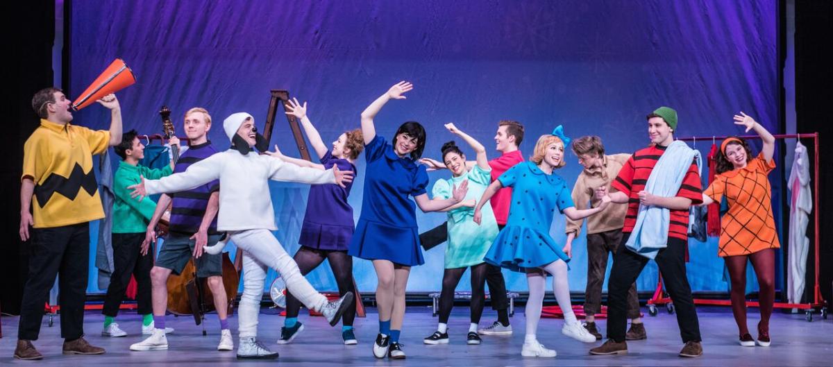 The Company of the National Tour of A Charlie Brown Christmas Live on Stage. Photo Credit: Chad David Kraus photography