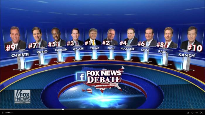 Fox News FNC Facebook GOP Republican Debate