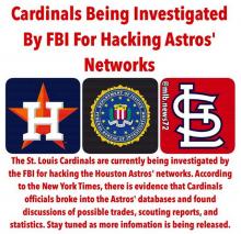 June 16, 2015: The Cardinals are investigated by the FBI for allegedly hacking the Astros' proprietary database.